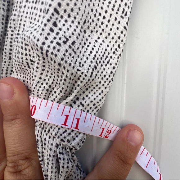 Dress Forum Black White Adjustable Straps Polkadot Jumpsuit Pockets Small - Picture 12 of 13